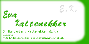 eva kaltenekker business card